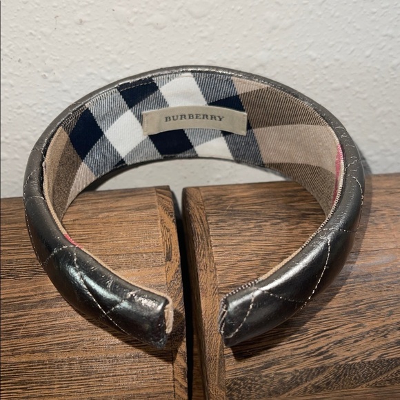 BURBERRY BRONZE GENUINE LEATHER QUILTED HEADBAND main image 4